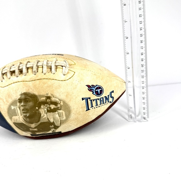 Eddie George #27 Tennessee Titans NFL Commemorative Football Wilson Collectible - Picture 7 of 8